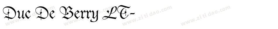 Duc De Berry LT字体转换